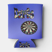 Dartboard-Design für Blue Darts, Dosenkühler (Vorderseite)