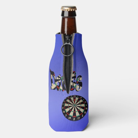 Dartboard-Design für Blue Darts, Flaschenkühler (Flasche Rückseite)