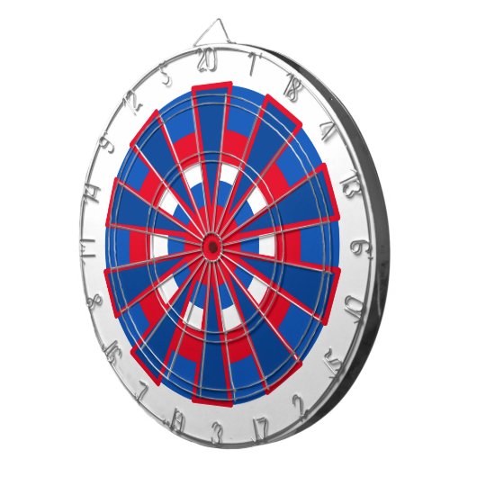 Dartboard - Dreiecke und Kreise Rot Blau Dartscheibe (Vorderseite rechts)