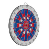 Dartboard - Dreiecke und Kreise Rot Blau Dartscheibe (Vorderseite Links)