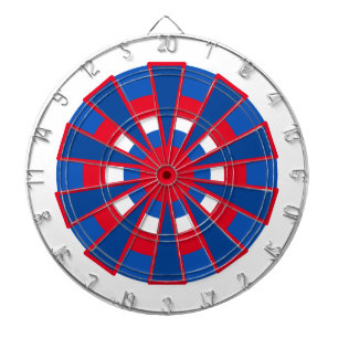 Dartboard - Dreiecke und Kreise Rotes Blau Dartscheibe