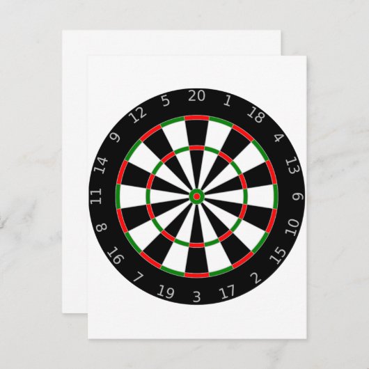 Dartboard-Einladungen Einladung (Vorne/Hinten)