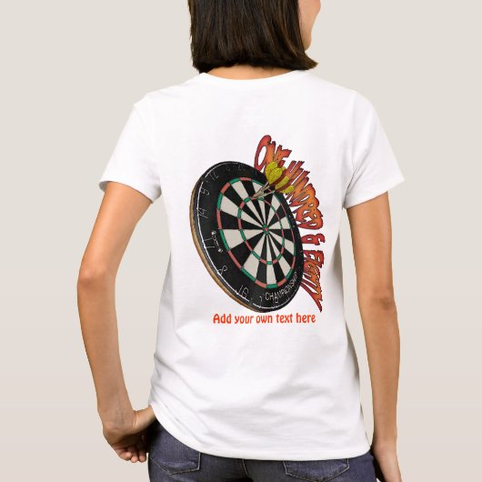Dartboard-Entwurf T-Shirt (Rückseite)