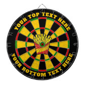 Dartboard Französisch mit benutzerdefiniertem Text Dartscheibe (vorne)