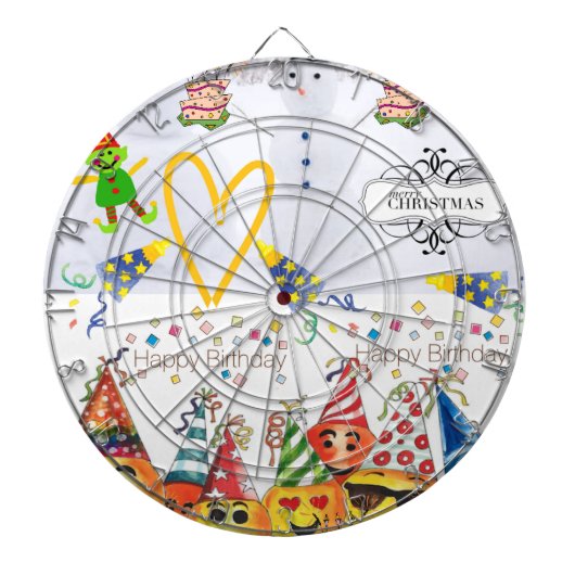 Dartboard Frohe Weihnachtsfeier Geburtstag Dartscheibe (vorne)