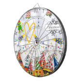 Dartboard Frohe Weihnachtsfeier Geburtstag Dartscheibe (Vorderseite rechts)