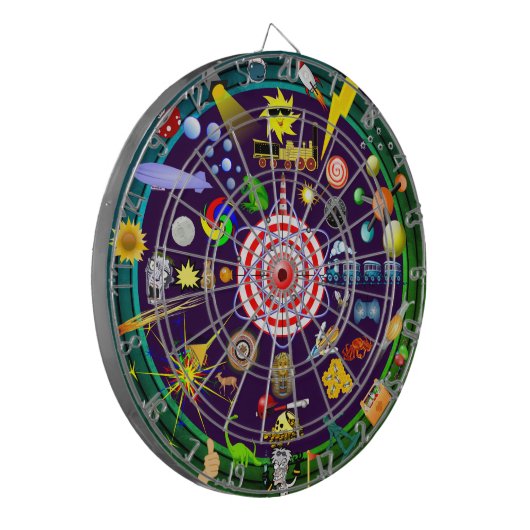 Dartboard für MultiTarget-Karnevalspiele Dartscheibe (Vorderseite Links)