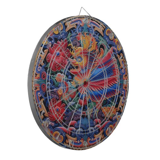 Dartboard für mysisch-orientalisches Totem Dartscheibe (Vorderseite Links)