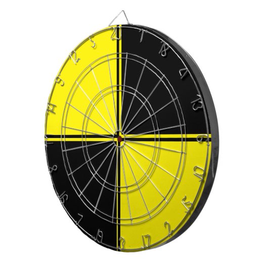 Dartboard für Schwarz/Gelb-Spielzimmer Dartscheibe (Vorderseite rechts)