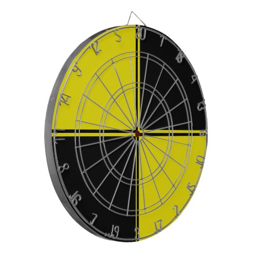 Dartboard für Schwarz/Gelb-Spielzimmer Dartscheibe (Vorderseite Links)