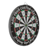 Dartboard für Trainer mit benutzerdefiniertem Text Dartscheibe (Vorderseite Links)