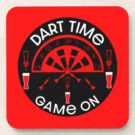Dartboard Game-Geschenk Getränkeuntersetzer (Vorderseite)