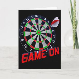 Dartboard Game On - Rot und grünes Tanktop Karte