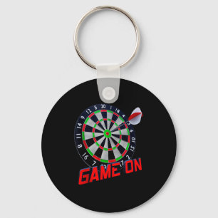 Dartboard Game On - Rotes und grünes Tanktop Schlüsselanhänger