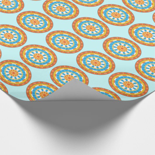 Dartboard Geschenkpapier (Ecke)