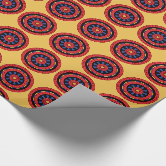 Dartboard Geschenkpapier (Ecke)