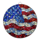 Dartboard (Glasverkleidung) der amerikanischen Fla Dartscheibe (vorne)