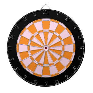 Dartboard: Hellrosa, Orange und Schwarz Dartscheibe