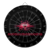 Dartboard Herz Pink und Schwarz Dartscheibe (vorne)