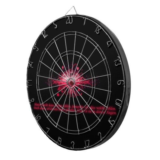Dartboard Herz Pink und Schwarz Dartscheibe (Vorderseite rechts)