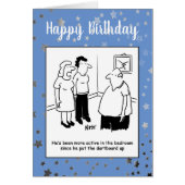 Dartboard im Schlafzimmer. Funny Cartoon (Vorne)