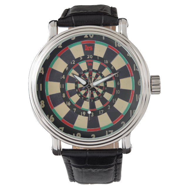 Dartboard in drei Stufen, Armbanduhr (Vorderseite)