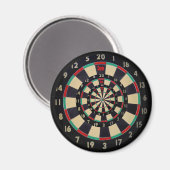 Dartboard in drei Stufen, Round-Magnet Magnet (Vorderseite/Rückseite)