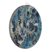 Dartboard in Modern Blue Art Dartscheibe (Vorderseite Links)