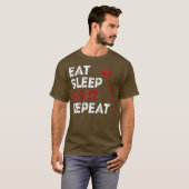 Dartboard isst Sleep Dart Repeat Dart Player T-Shirt (Vorne ganz)