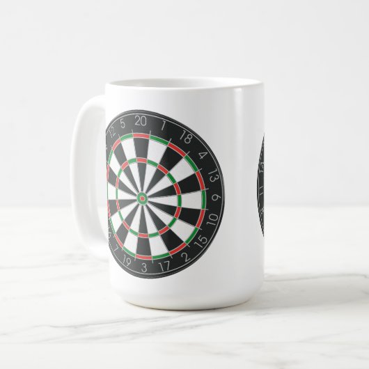 Dartboard Kaffeetasse (Vorderseite Links)