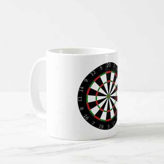 Dartboard Kaffeetasse (Vorderseite Links)