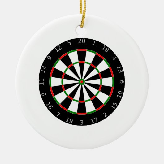 Dartboard Keramik Ornament (Vorne)