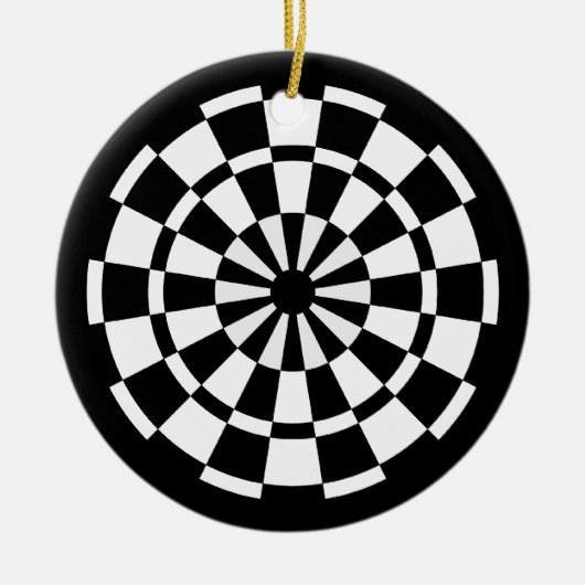 Dartboard Keramik Ornament (Vorne)