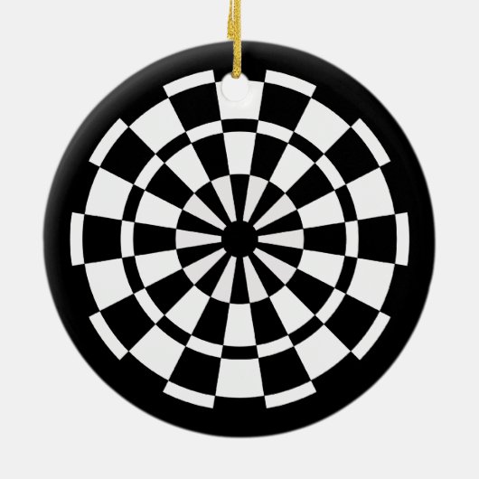 Dartboard Keramik Ornament (Hinten)