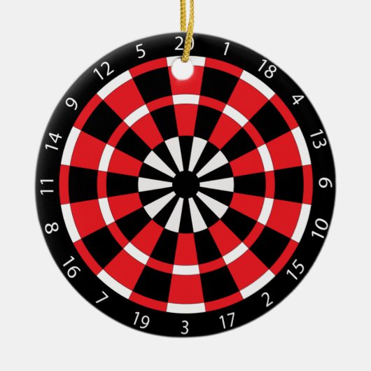 Dartboard Keramik Ornament (Vorne)