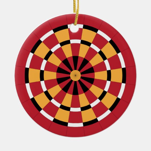Dartboard Keramik Ornament (Vorne)