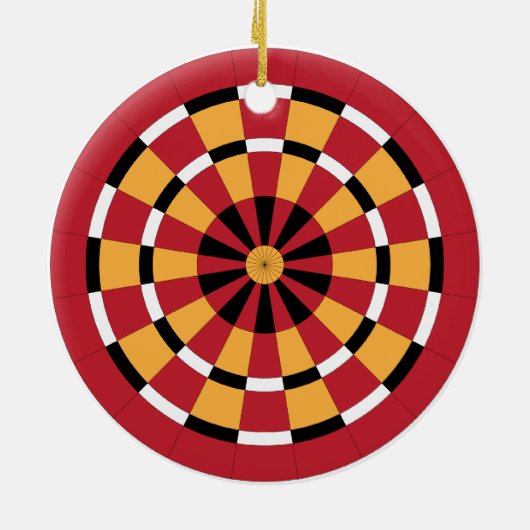Dartboard Keramik Ornament (Hinten)