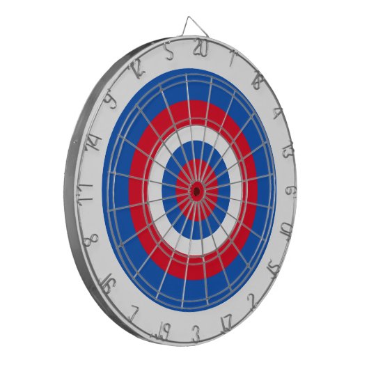 Dartboard - Konzentrische Ringe in WBR Dartscheibe (Vorderseite Links)