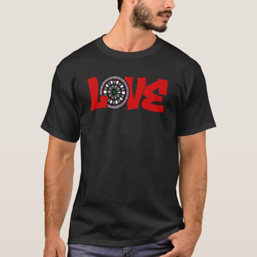 Dartboard Liebe Graphic Dart Player Darts Triple 2 T-Shirt (Vorderseite)