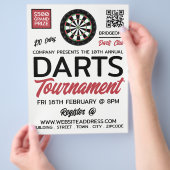 Dartboard Logo Design, Darts Tournament Advert Flyer (Hand)