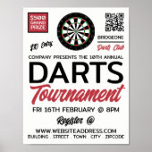 Dartboard Logo Design, Darts Tournament Advert Poster (Vorne)