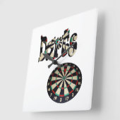 Dartboard-Logo, Quadratische Wanduhr (Winkel)