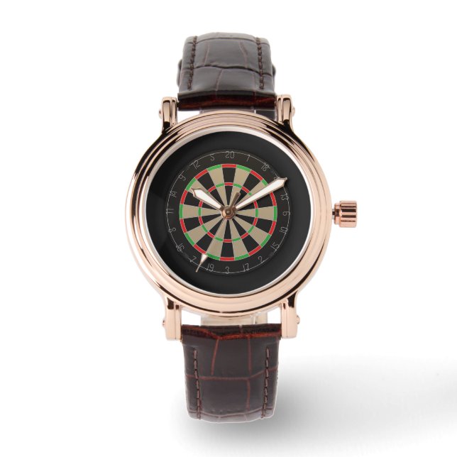Dartboard Lover Armbanduhr (Vorderseite)