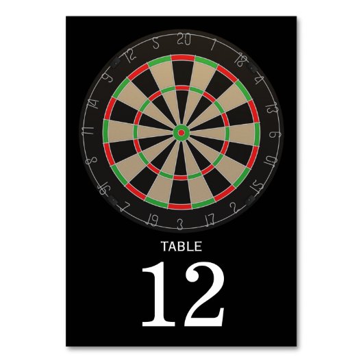Dartboard Lover Bullseye Darts Tischnummer (Vorderseite)
