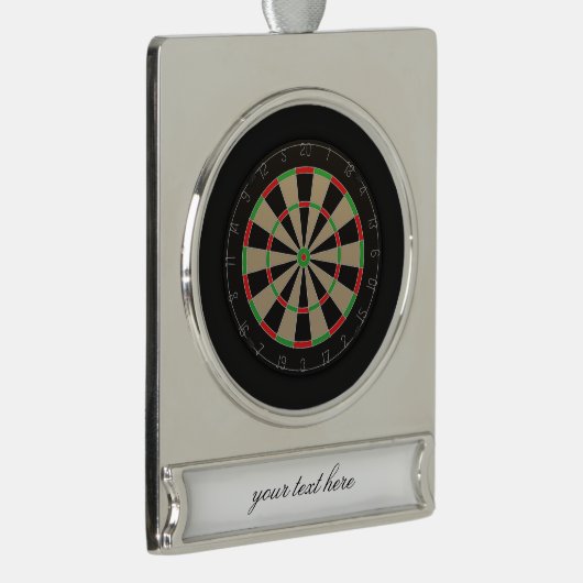 Dartboard Lover 🎯 😍 Darts Banner-Ornament Silber (Rechts)