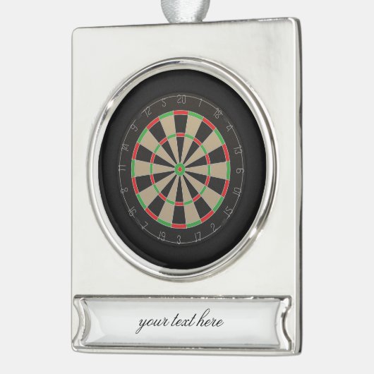 Dartboard Lover 🎯 😍 Darts Banner-Ornament Silber (Links)