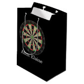 Dartboard Lover 🎯 😍 Darts Mittlere Geschenktüte (Rückseite Schrägansicht)