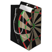 Dartboard Lover 🎯 😍 Darts Mittlere Geschenktüte (Rückseite Schrägansicht)