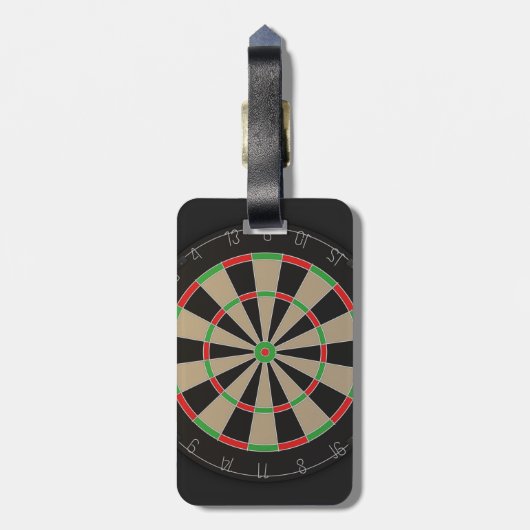 Dartboard Lover Gepäckanhänger (Rückseite vertikal)