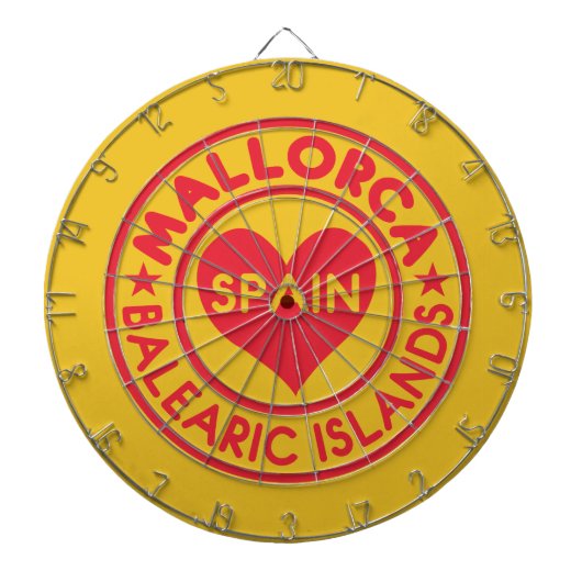 Dartboard MALLORCA Spanien Dartscheibe (vorne)